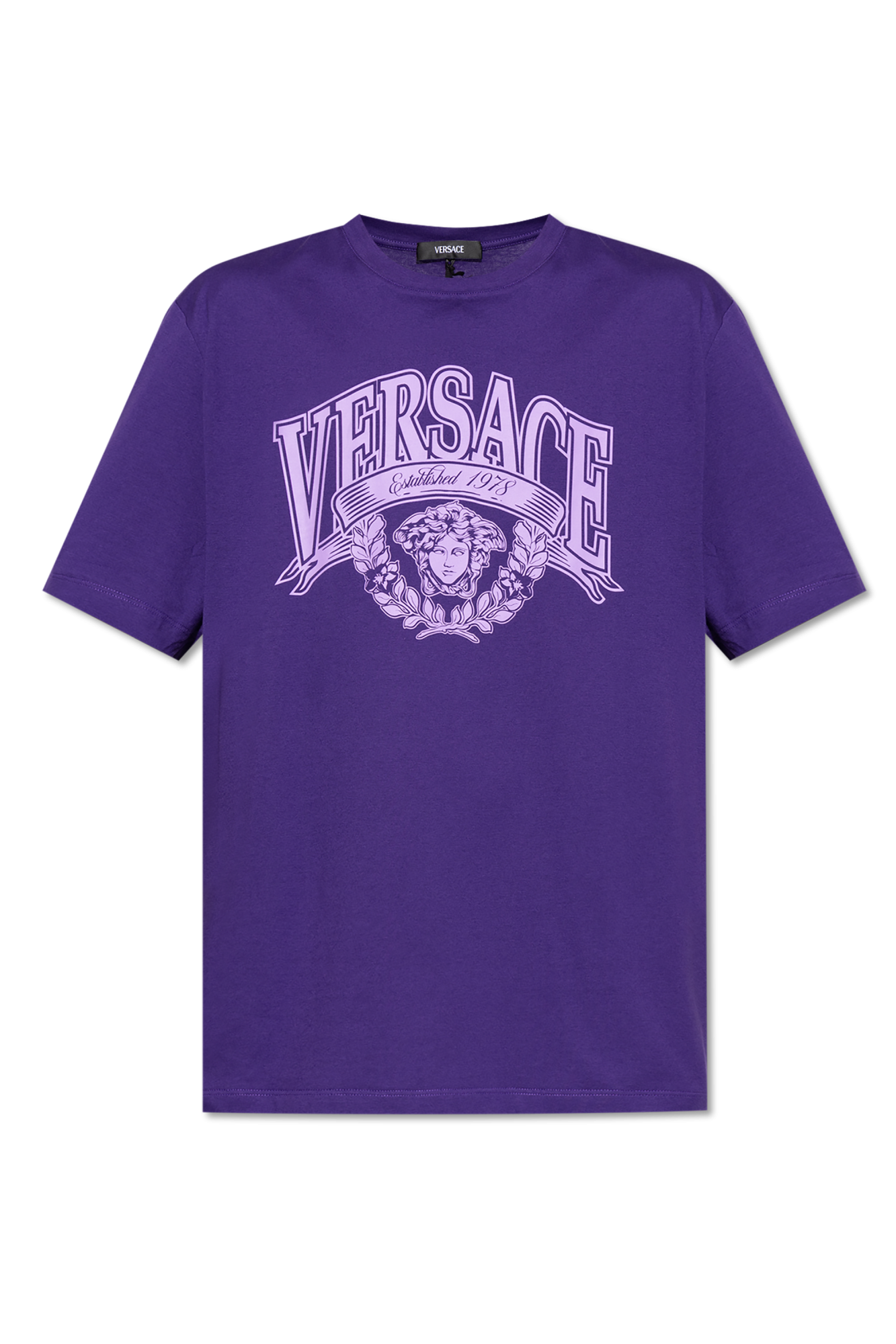 Tシャツ・カットソー VERSACE FW25 LOGO KNIT T-SHIRT (1016786 1A147381B000) 90_E77GAH6S3-